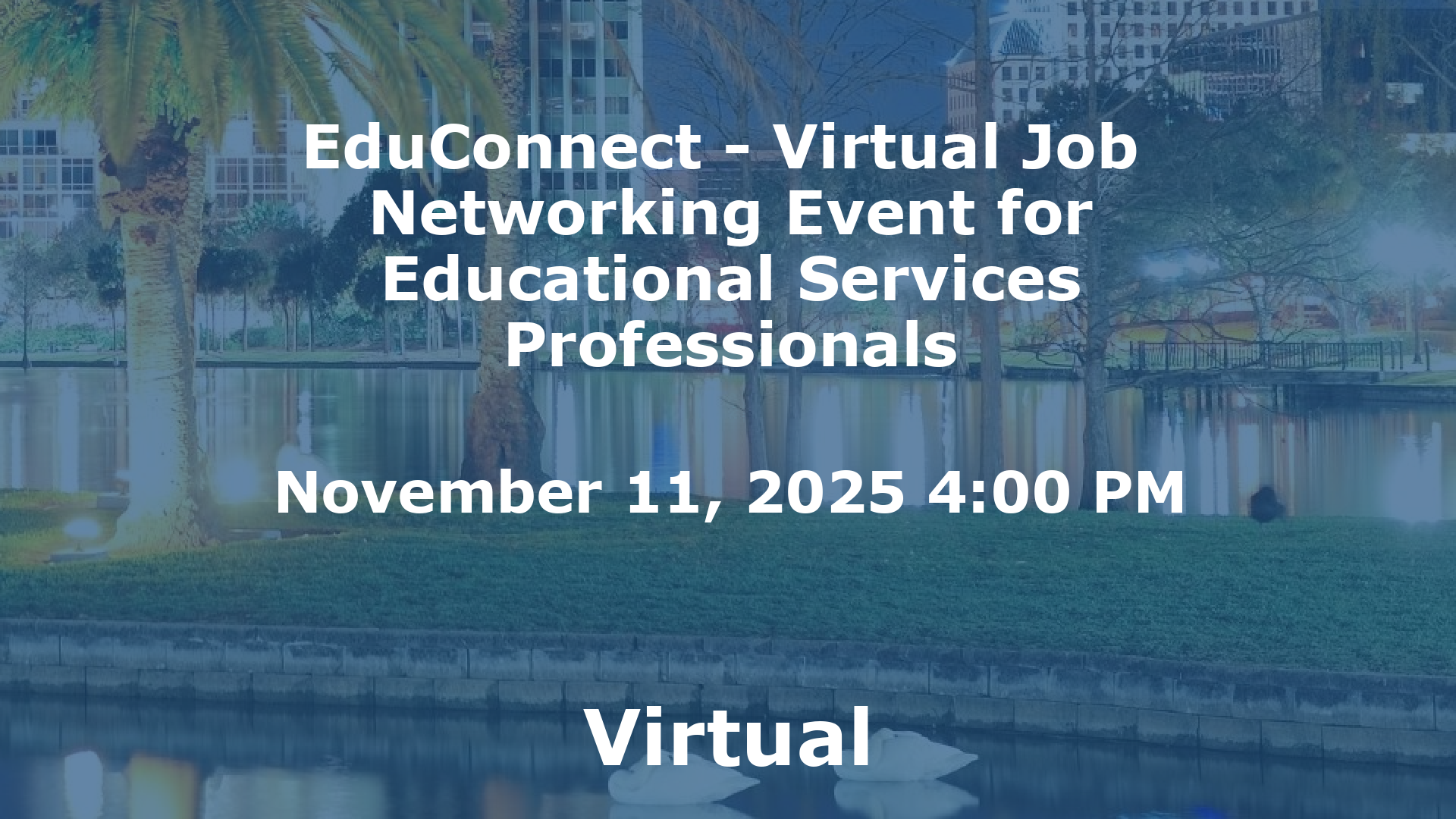 EduConnect - Virtual Job  Networking Event for Educational Services Professionals event image